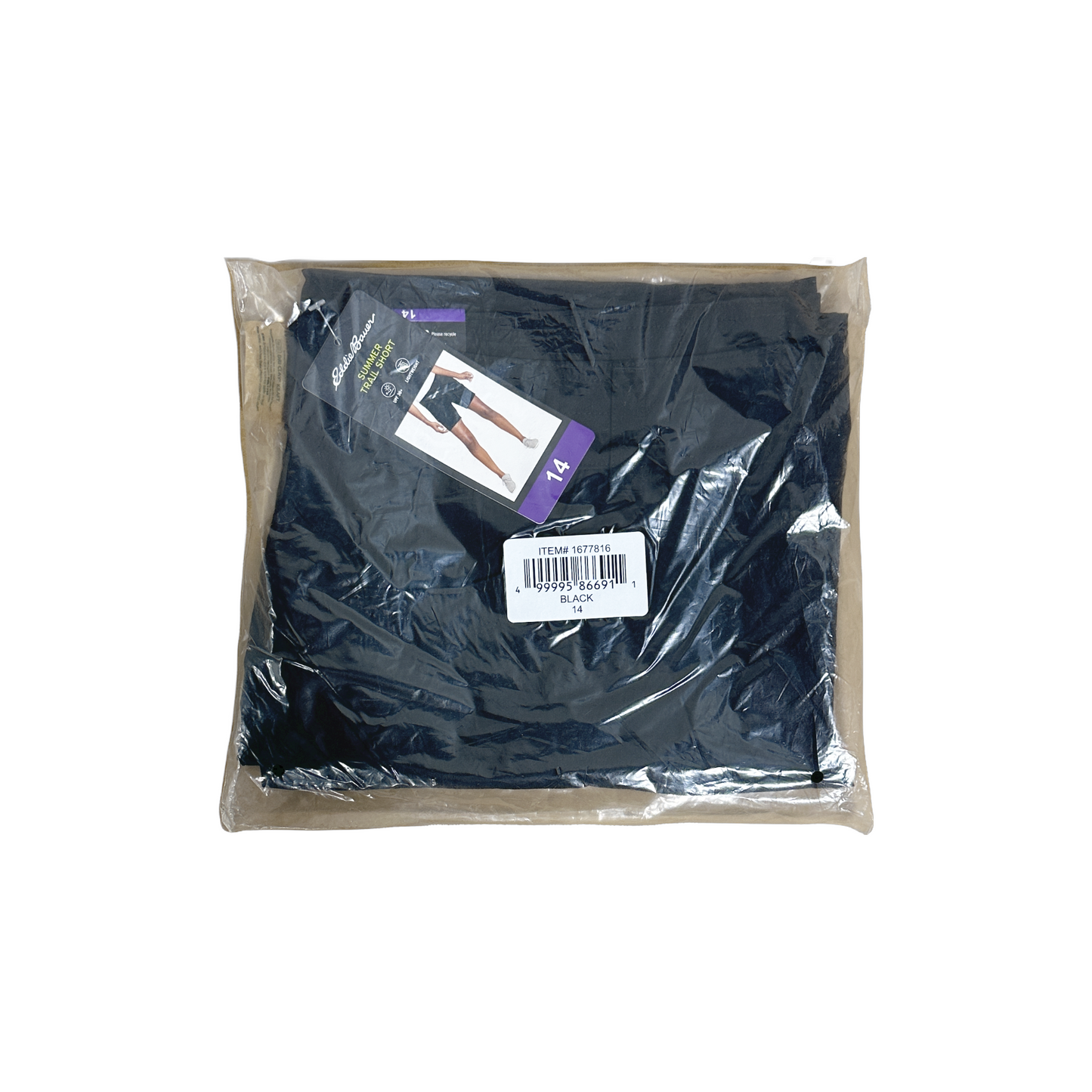 Eddie Bauer Women's Lightweight Summer Trail Shorts Size14, Regular, Black)