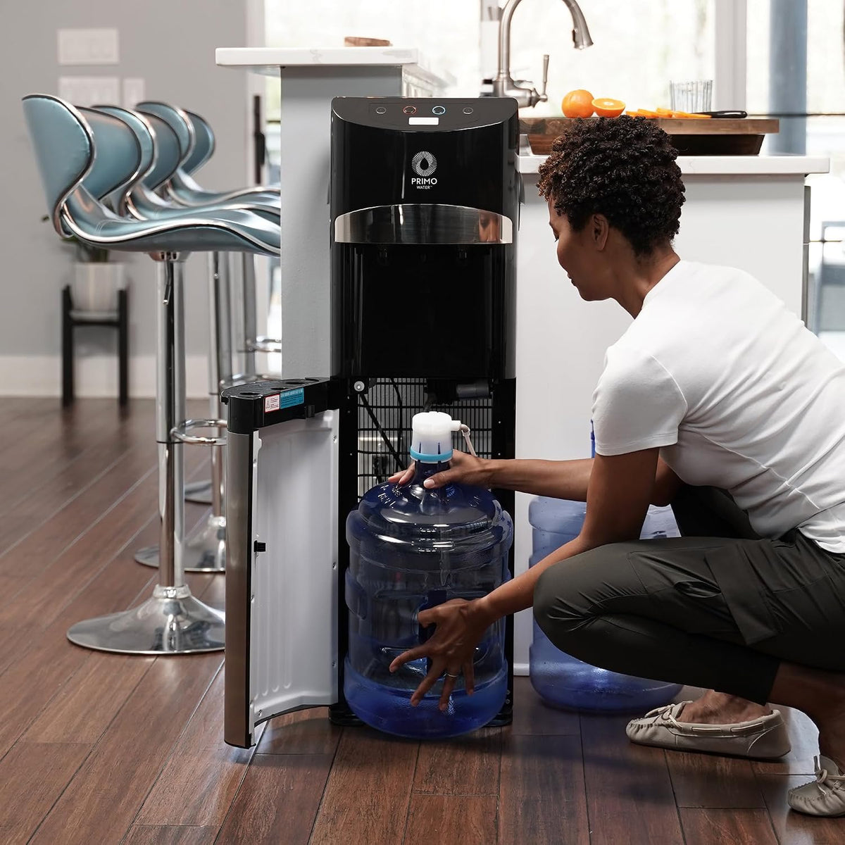 Primo Electronic Control Black and Stainless Steel Bottom Load Water Cooler — product detail