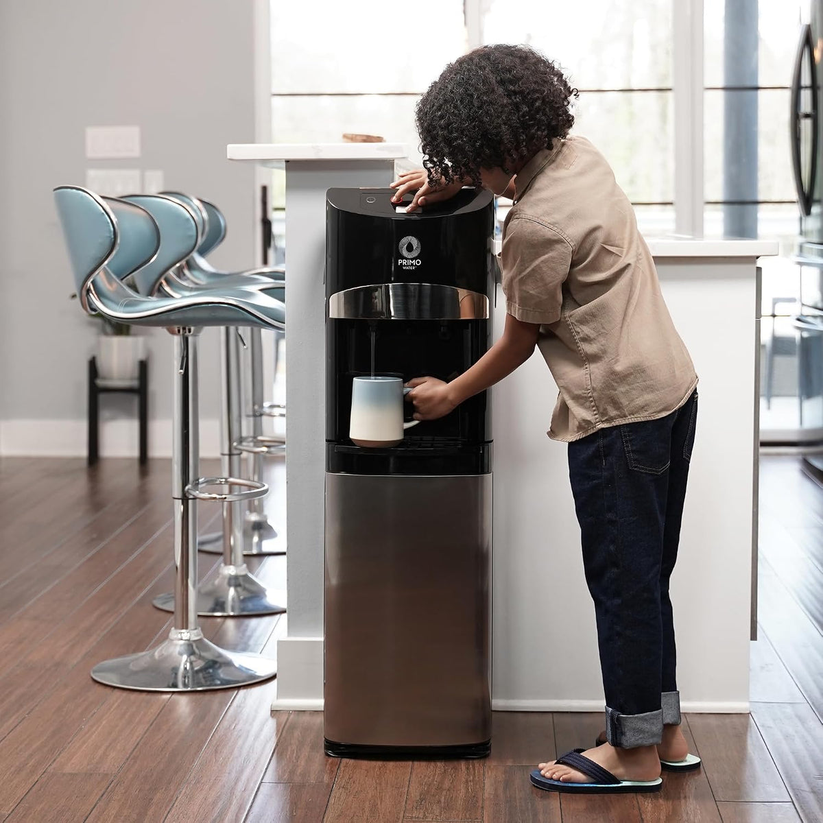 Primo Electronic Control Black and Stainless Steel Bottom Load Water Cooler — product detail