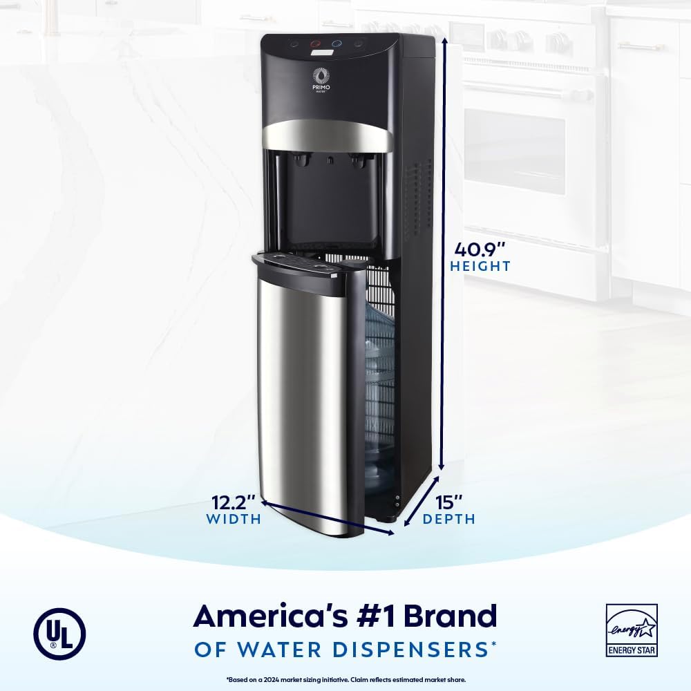 Primo Electronic Control Black and Stainless Steel Bottom Load Water Cooler — product detail