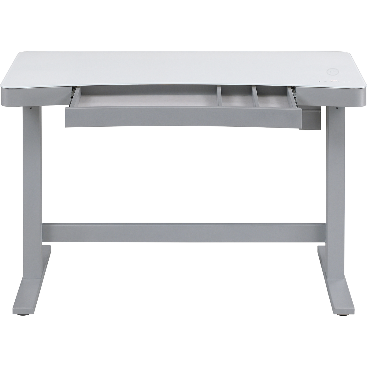 Tresanti Adjustable Height Sit/Stand Tech Desk, 47.3"L x 23.7"W x 29.4"- 47"H, White — exact product 3