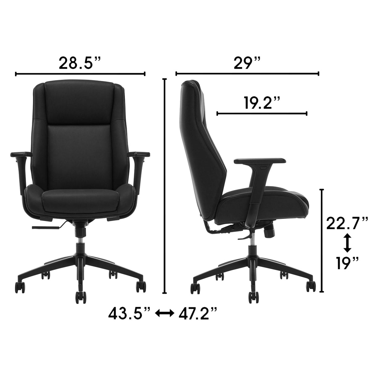 Thomasville Darius Executive Office Chair, Black — exact product 2
