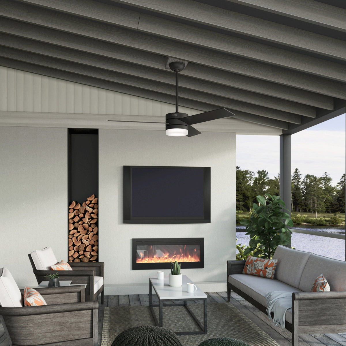 Hunter Exeter 54” 3-Blade Indoor / Outdoor Ceiling Fan — exact product 2