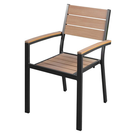 SunVilla Newport Stackable Patio Chair, Faux Wood — 1768234 — stock product view 1