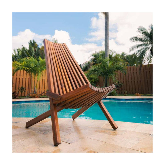 Melino Wooden Folding Chair — 2621061 — natural oil acacia stock product view