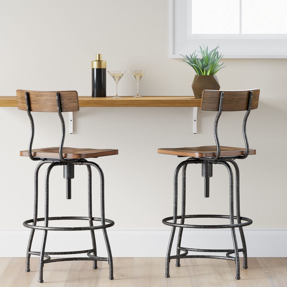 Woodsboro Adjustable Barstool - Threshold™