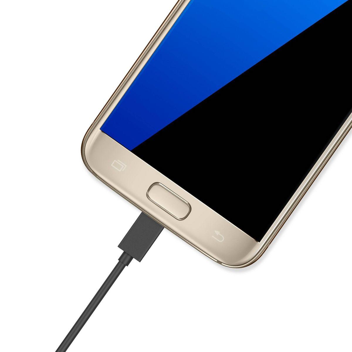 Just Wireless 4' TPU Micro USB to USB-A Cable - Black