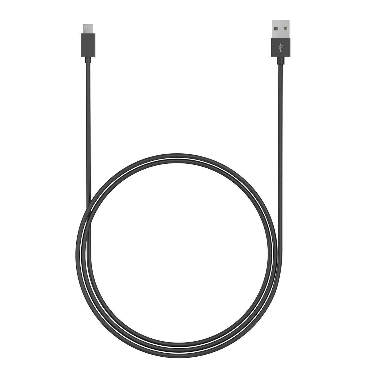 Just Wireless 4' TPU Micro USB to USB-A Cable - Black