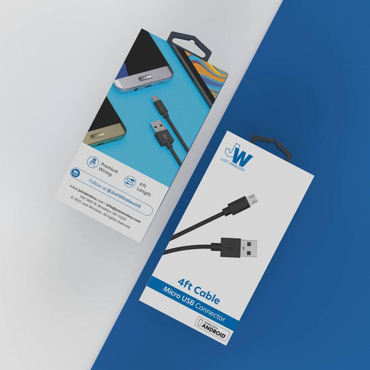 Just Wireless 4' TPU Micro USB to USB-A Cable - Black