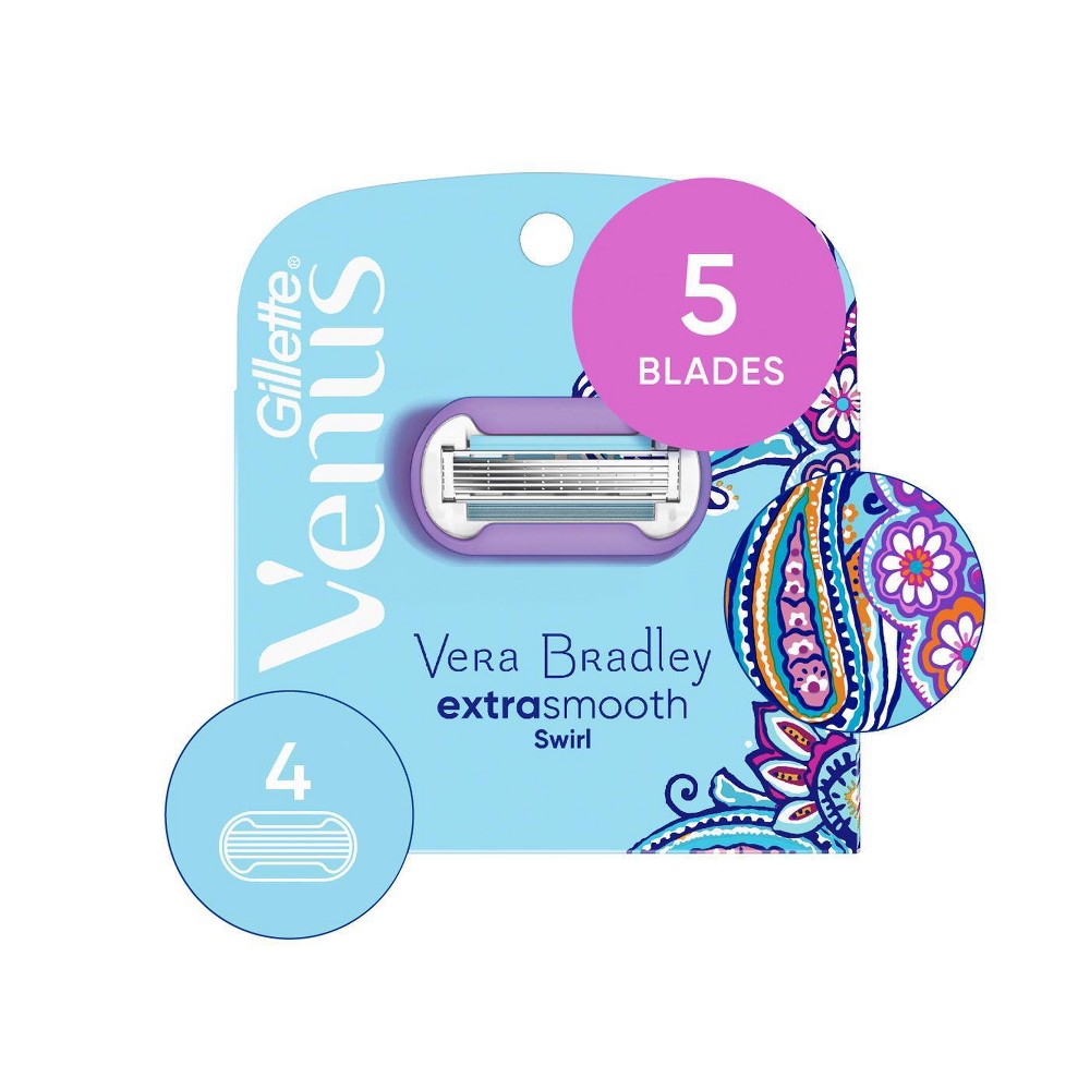 Vera Bradley + Venus Extra Smooth Swirl Women's Razor Blade Refills - 4ct