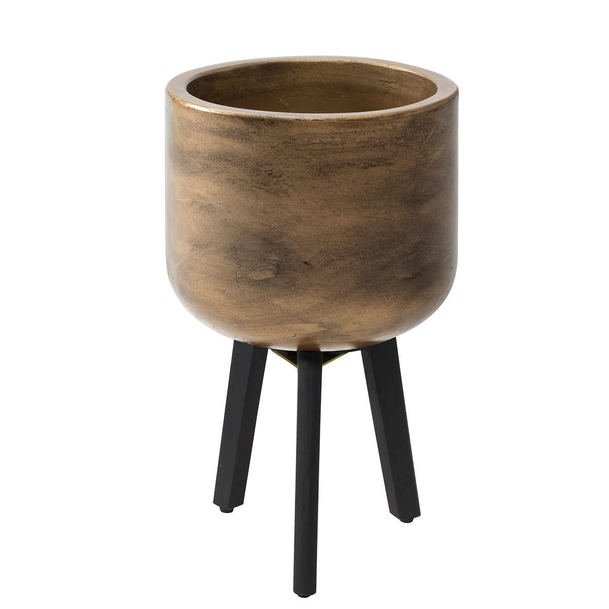 Cement Planter with Wood Legs