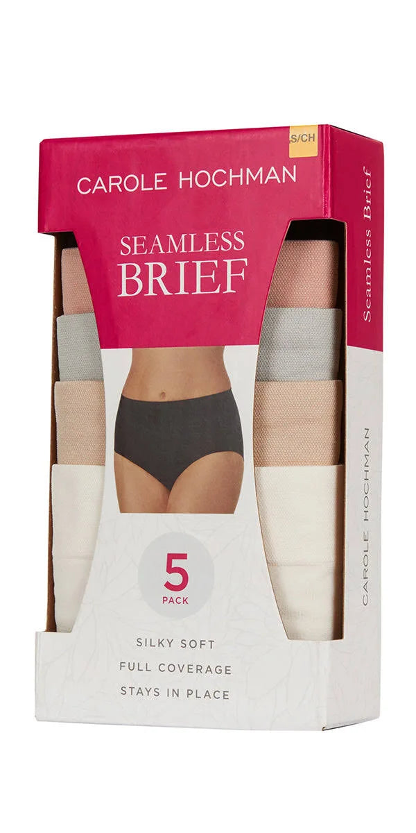 Carole Hochman Ladies' Seamless Brief, 5-pack