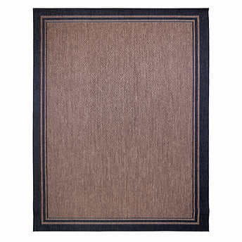 Naples Indoor/Outdoor Area Rug, Ace Border Color: Brown