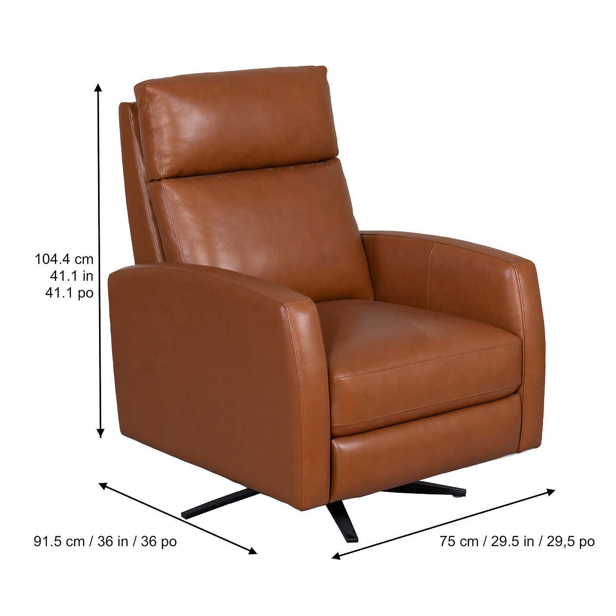 Jordie Leather Pedestal Recliner