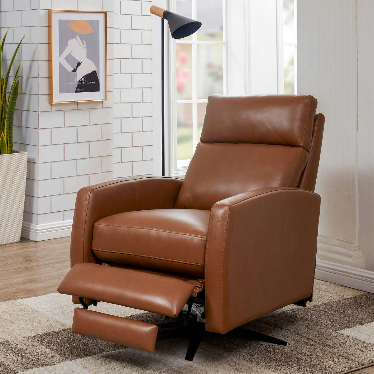 Jordie Leather Pedestal Recliner