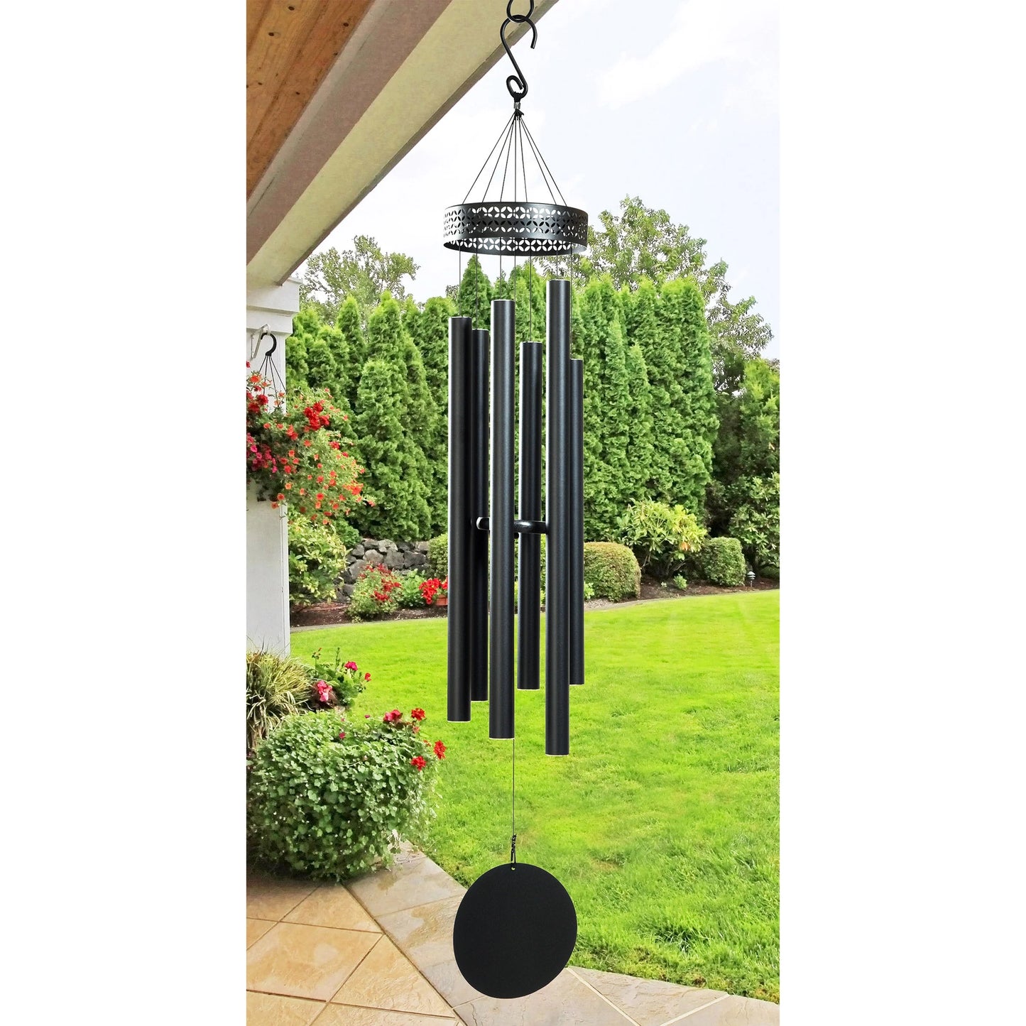 Stylecraft 60.5  Harmonic Garden Wind Chime  Black Powder-Coated GN18088