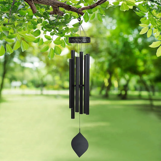 Stylecraft Harmonically Tuned Wind Chime, 9" Dia. X 60" H Black Coated GN18091