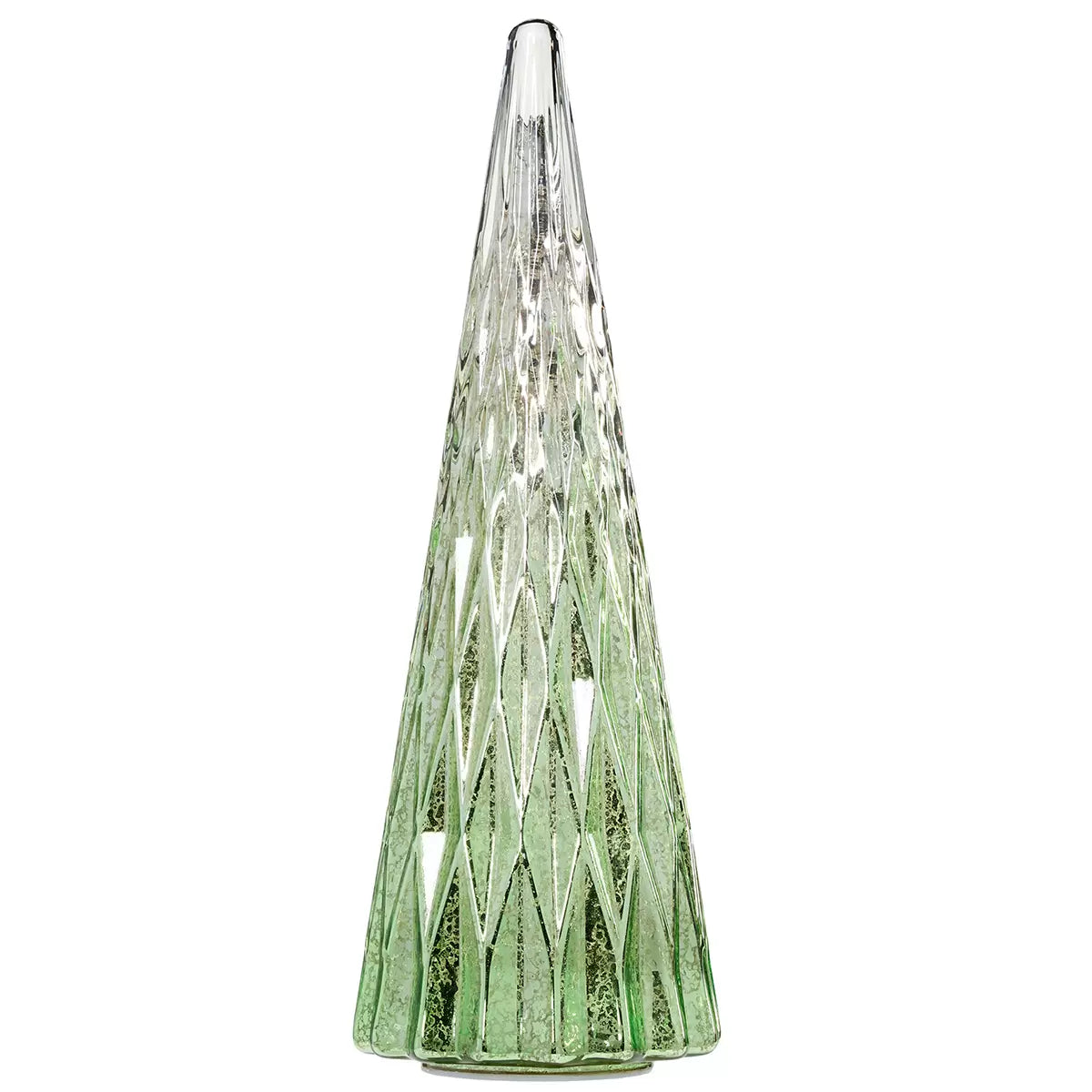 LED Glass Trees Green 5 Pack