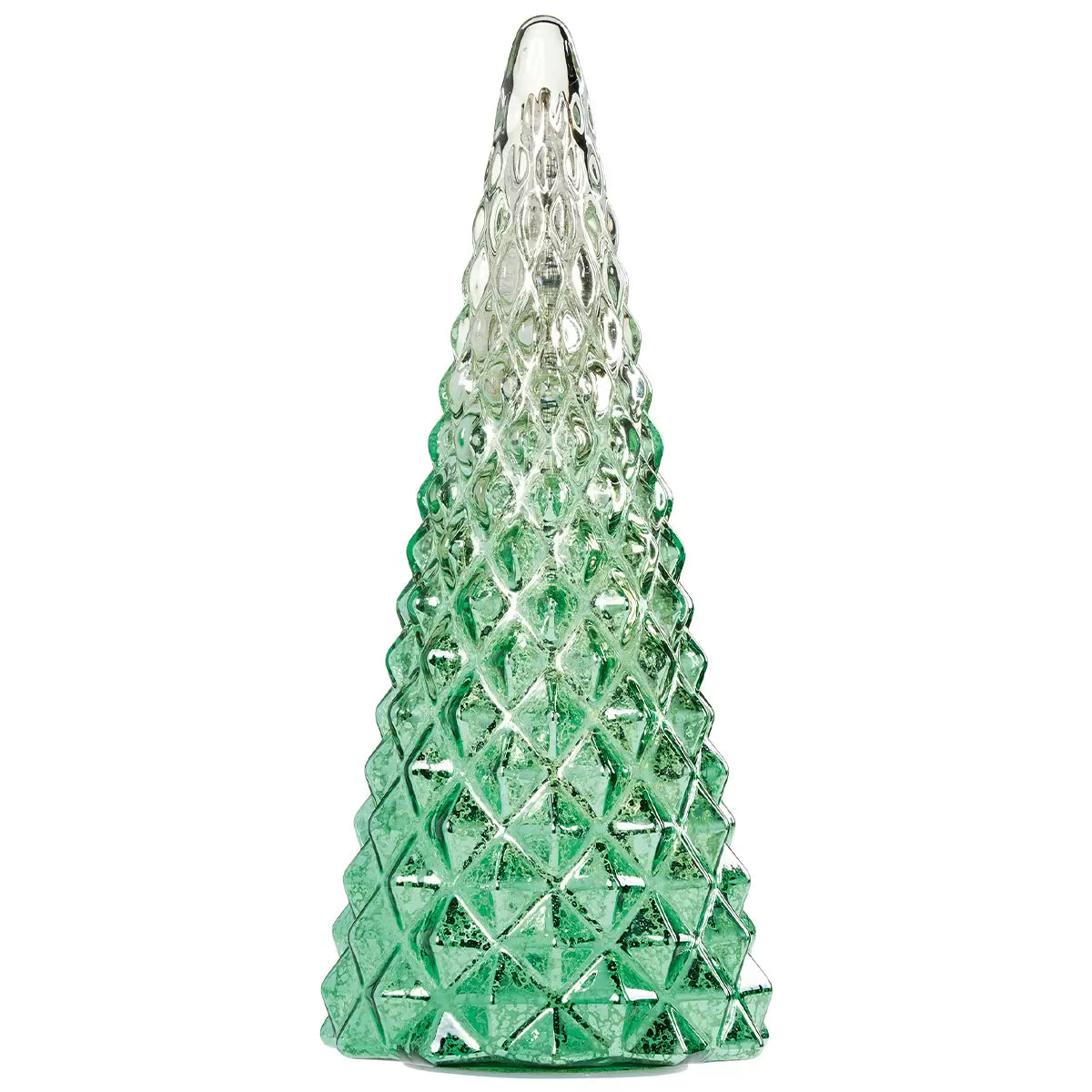 LED Glass Trees Green 5 Pack