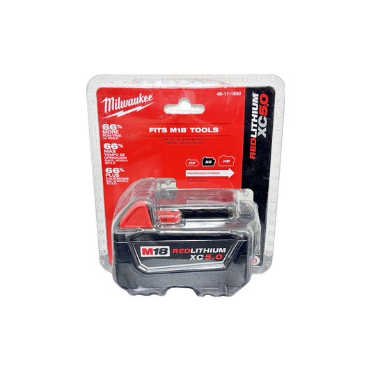 Milwaukee48-11-1850 M18 18-Volt 5.0 Ah Lithium-Ion XC Extended Capacity Battery Pack