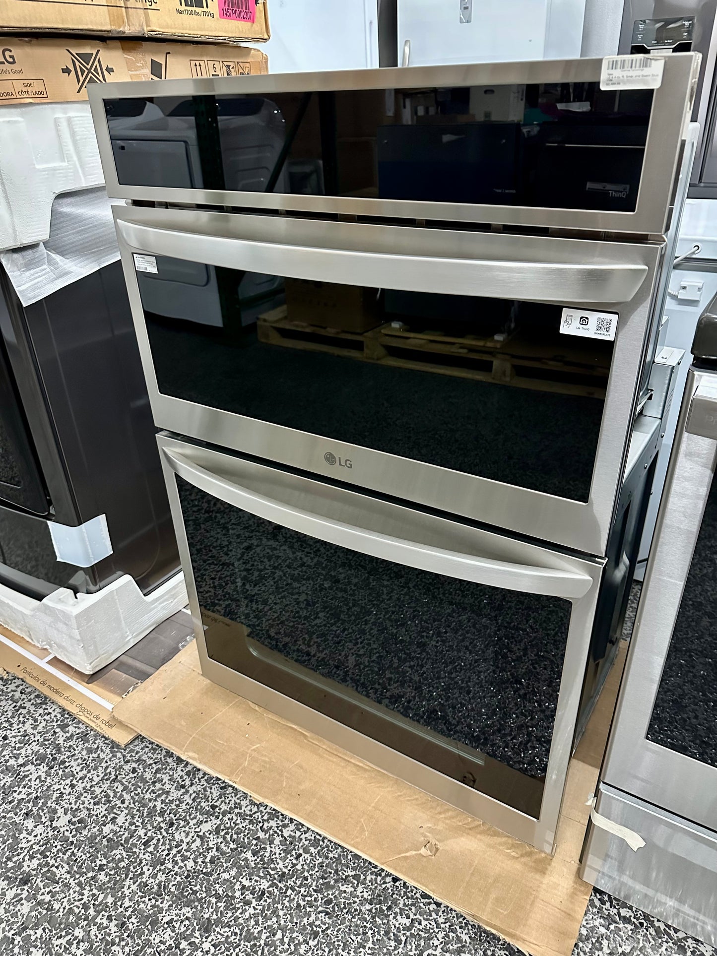 LG 1.7/4.7 cu. ft. Smart Combination Wall Oven with InstaView®, True Convection, Air Fry, and Steam Sous Vide