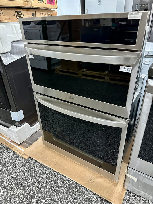 LG 1.7/4.7 cu. ft. Smart Combination Wall Oven with InstaView®, True Convection, Air Fry, and Steam Sous Vide