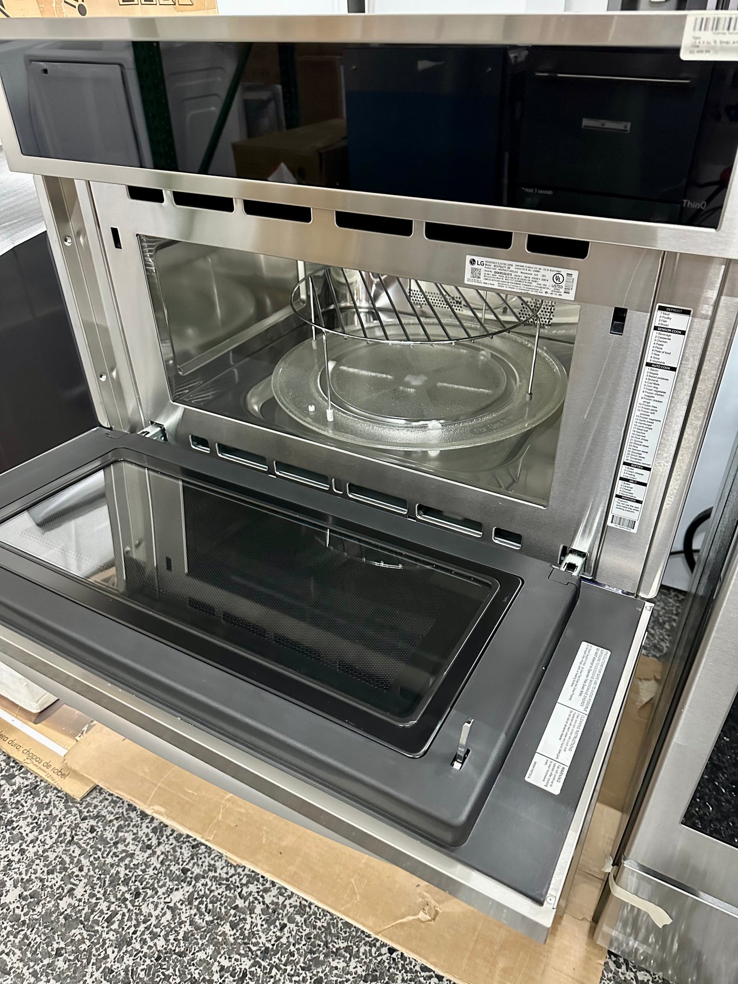 LG 1.7/4.7 cu. ft. Smart Combination Wall Oven with InstaView®, True Convection, Air Fry, and Steam Sous Vide