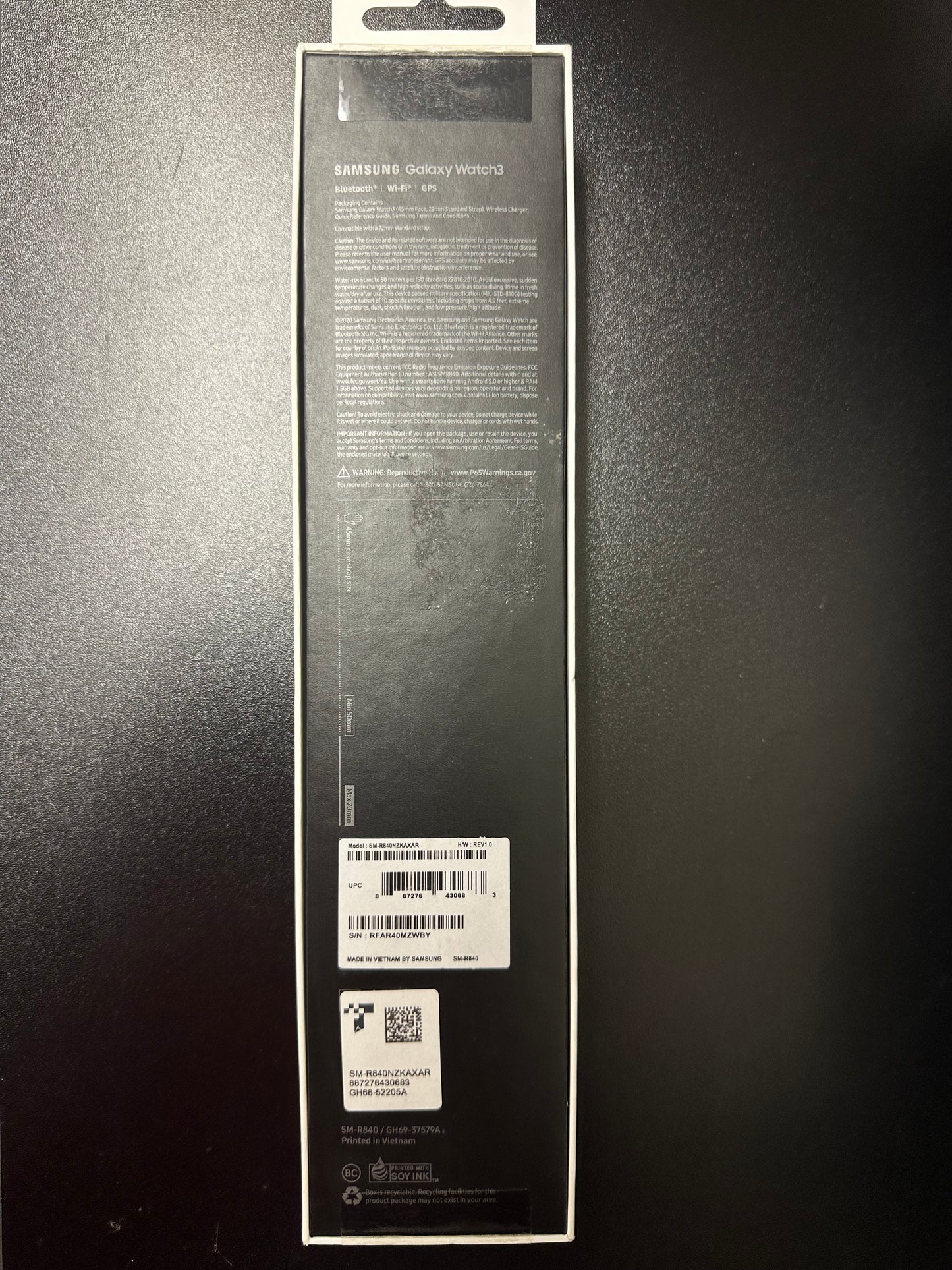 SAMSUNG Galaxy Watch 3 (45mm, GPS, Bluetooth) Smart Watch with Advanced Health Monitoring, Fitness Tracking, and Long lasting Battery - Mystic Black (US Version)