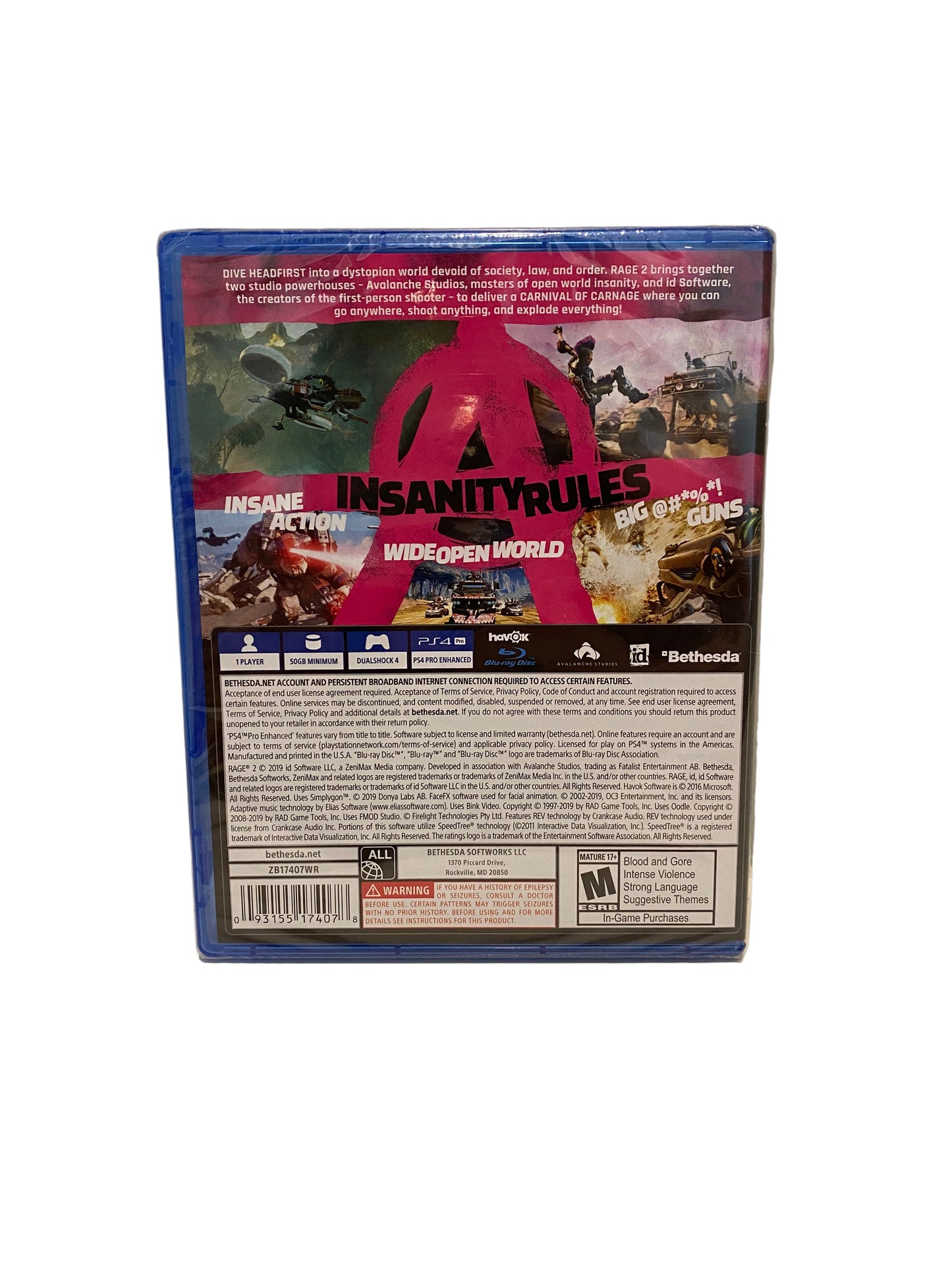 Rage 2 Bethesda PlayStation 4 093155174078