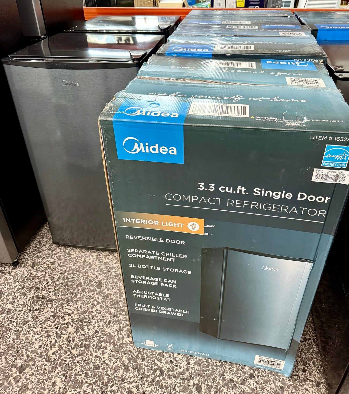 Midea 3.3 cuft Compact Fridge MRM33S8ASL