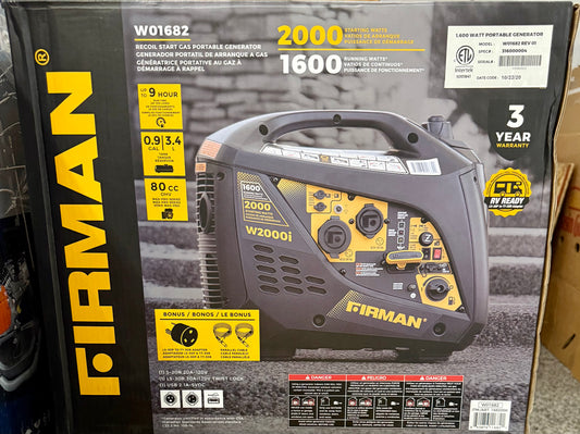 Firman 1600W Running / 2000W Peak Gasoline Powered Inverter Generator