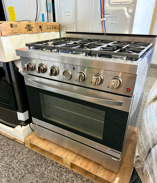 NXR 36 Inch. Freestanding Gas Range with 6 Italian Sealed Burners