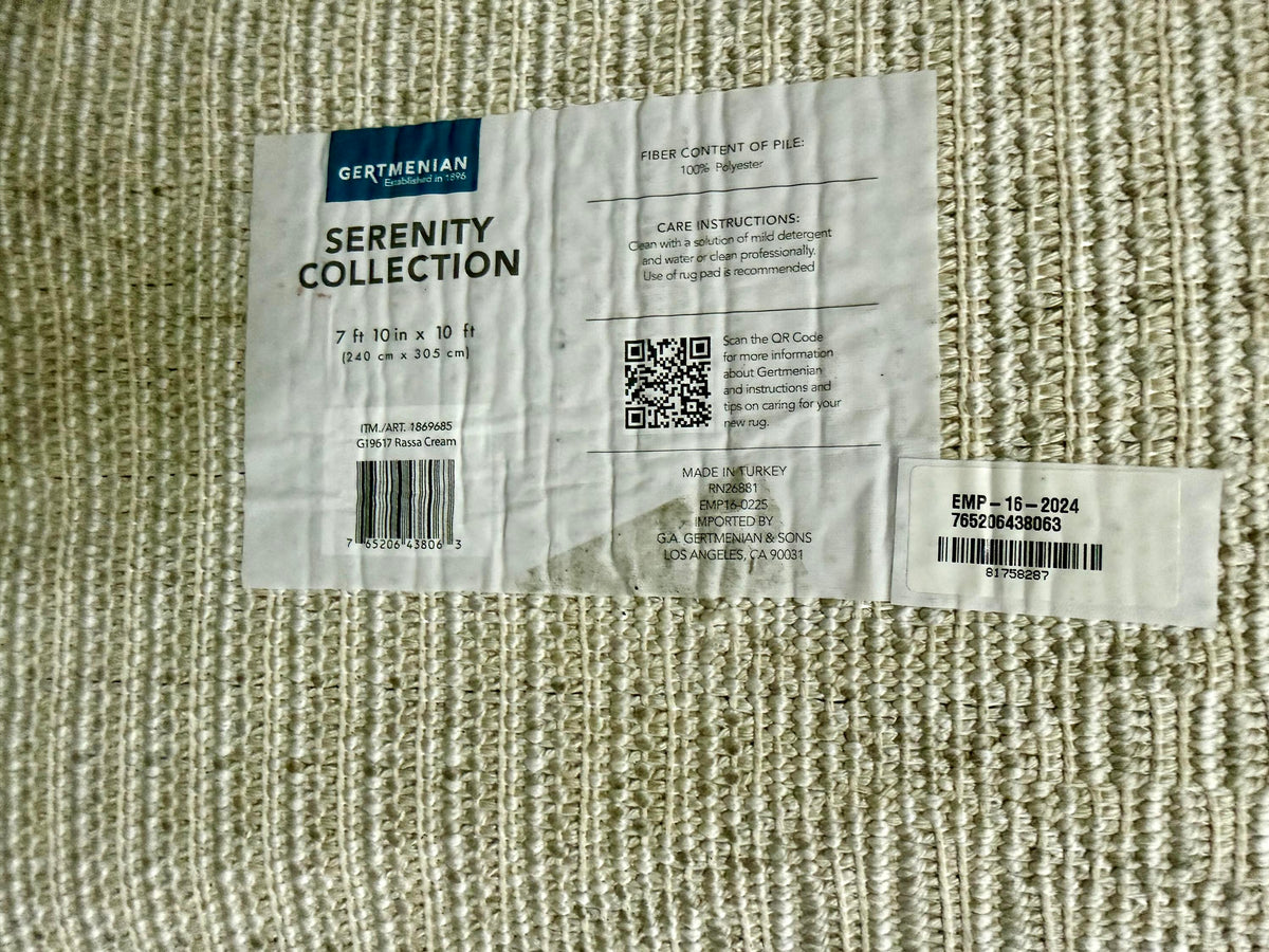 Serenity Area Rug Collection, Rassa Cream, 7'10" x 10'