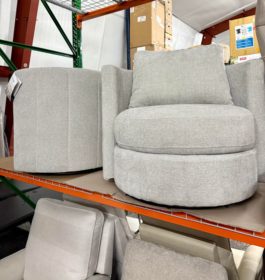 Thomasville Davos Swivel Chairs, 2-pack, Gray