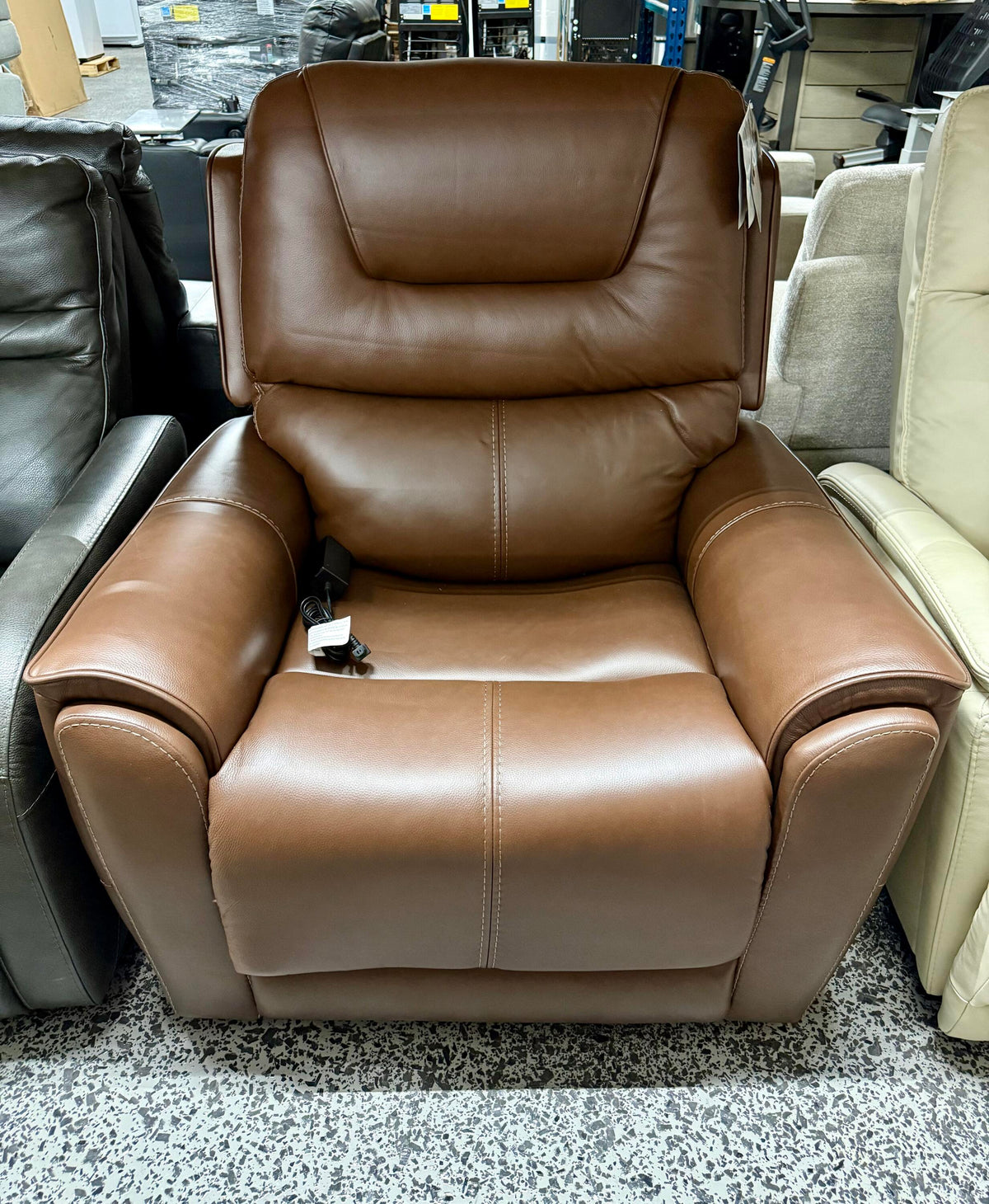 Weslin Leather Zero Gravity Power Recliner with Power Headrest