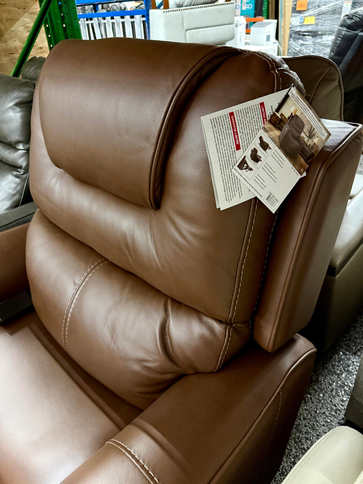Weslin Leather Zero Gravity Power Recliner with Power Headrest