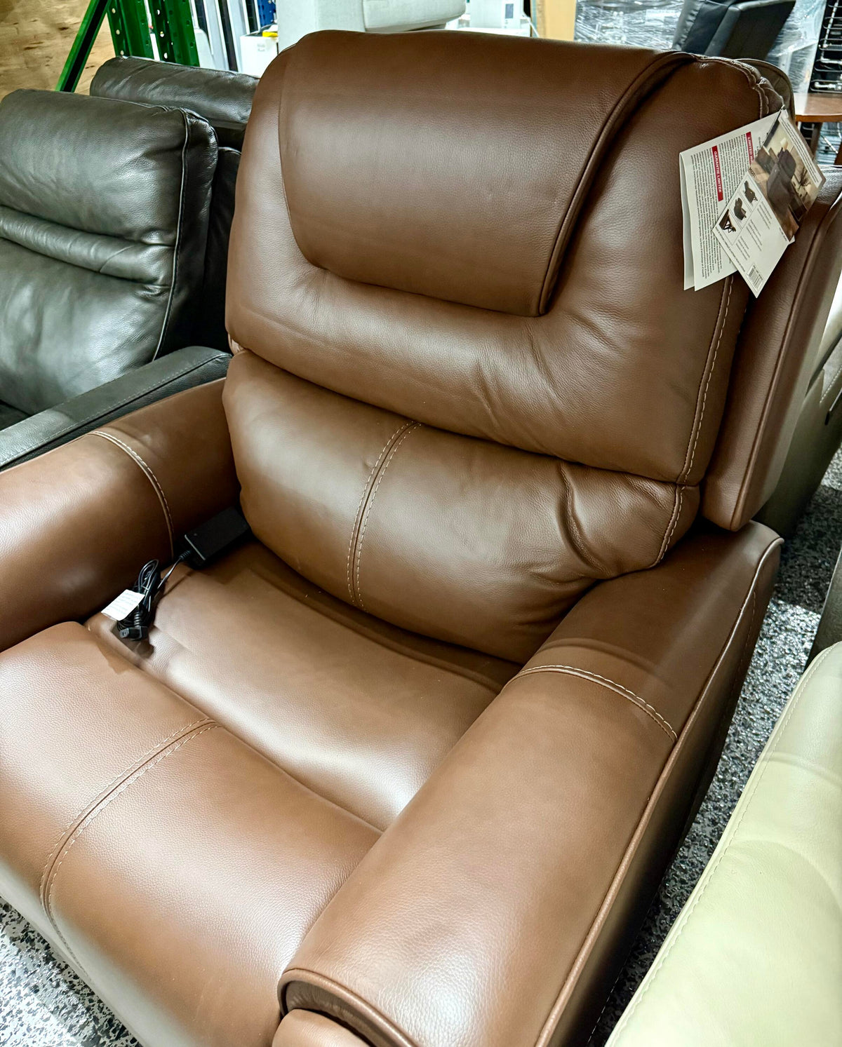 Weslin Leather Zero Gravity Power Recliner with Power Headrest