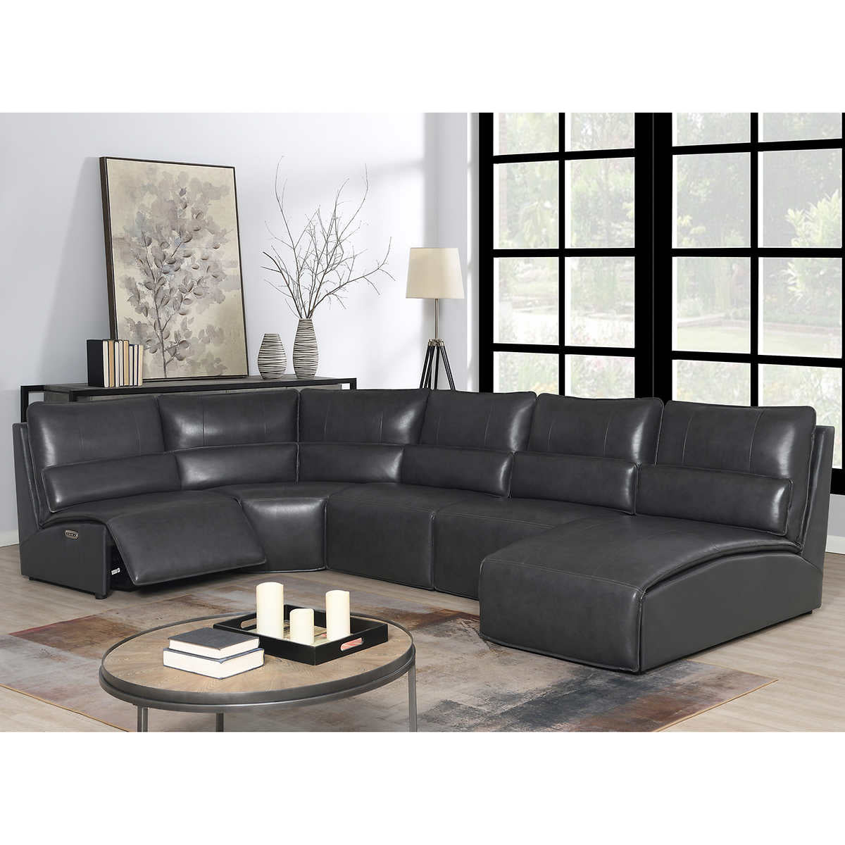 Williamton Leather Modular Power Reclining Sectional