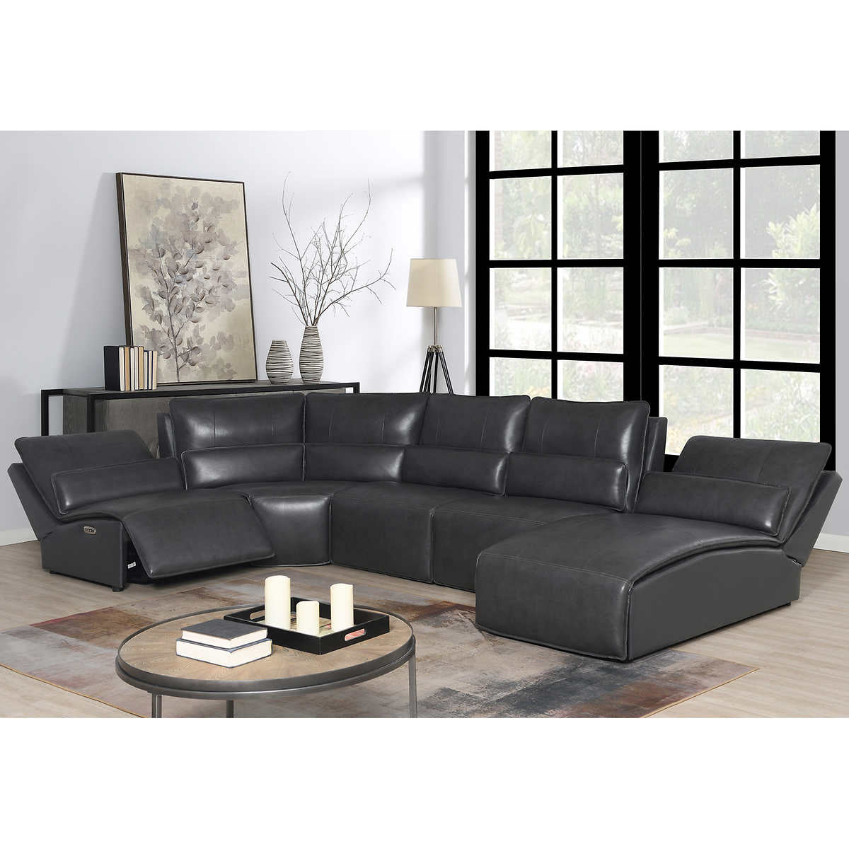 Williamton Leather Modular Power Reclining Sectional