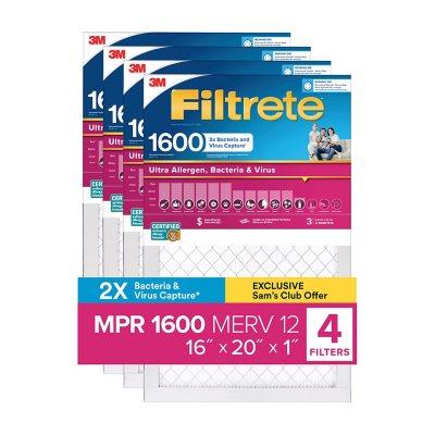 3M Filtrete 14 X 25 X 1 Filtrete Ultra Allergen 2X Bacteria and Virus Filter, 1600 MPR (4 pk.)