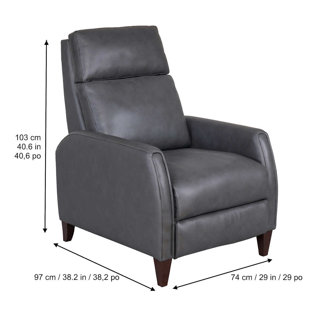 Decklyn Leather Pushback Recliner