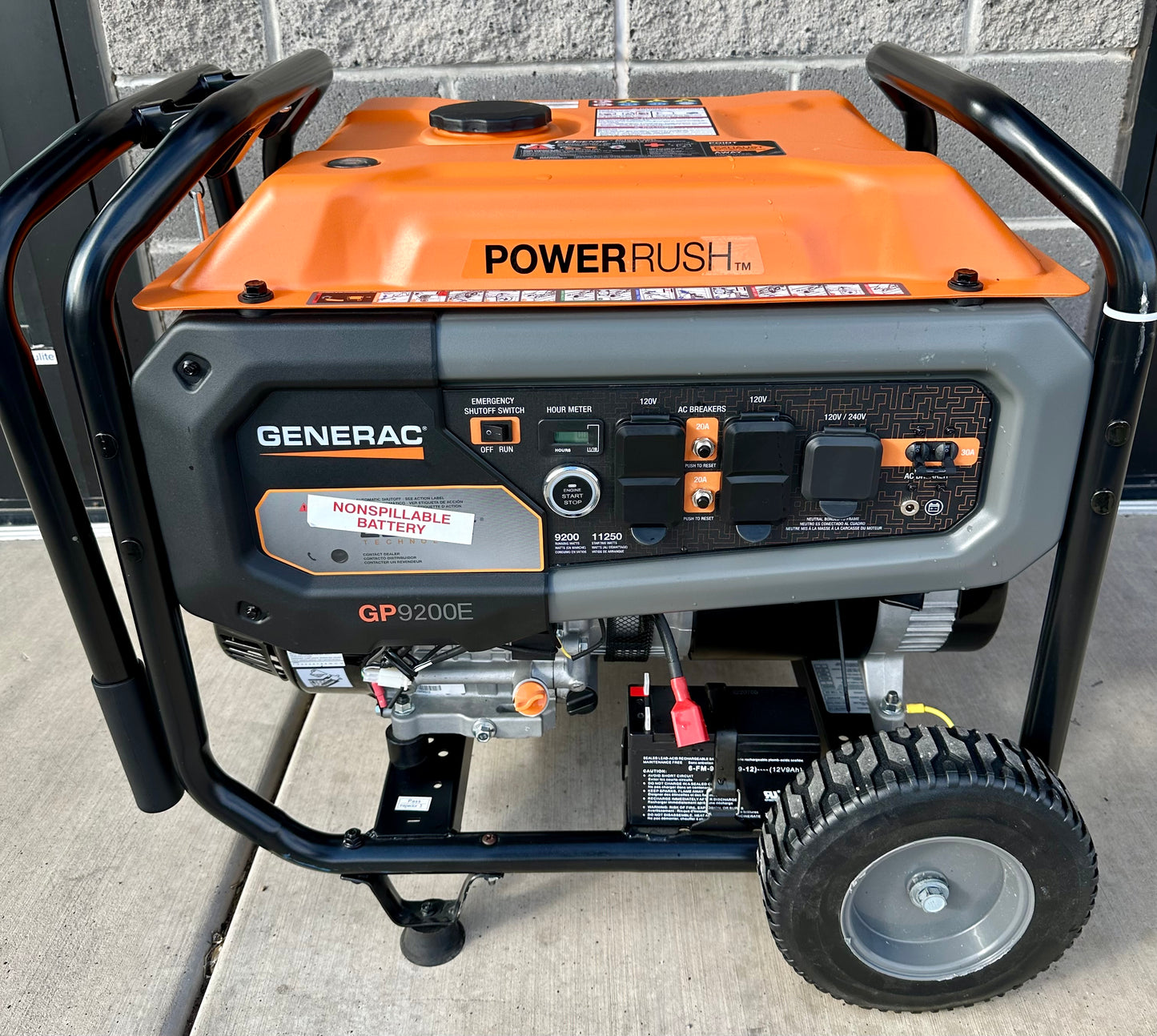 Generac GP9200E 9200W Running / 11250W Peak Gasoline Powered Generator with COsense Technology