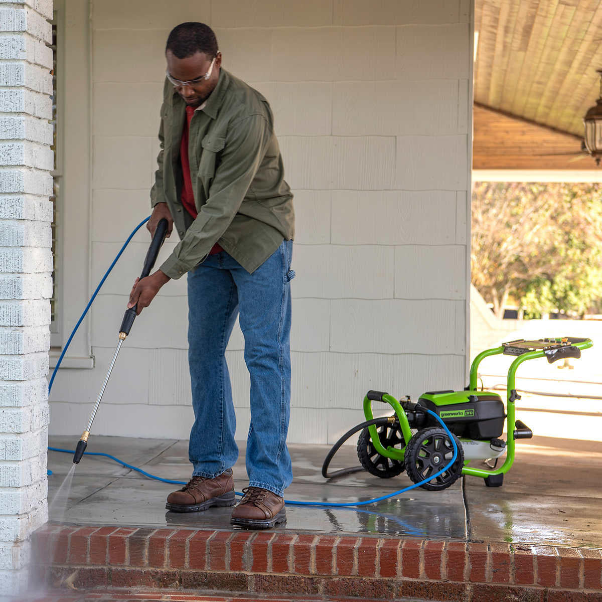 Greenworks 3000 PSI Electric Pressure Washer Combo Kit