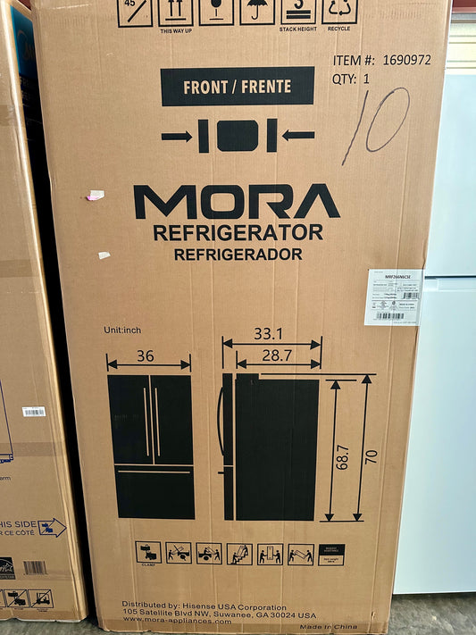 Mora 26.6 cu. ft. Standard Depth French Door Refrigerator with Internal Water Dispenser