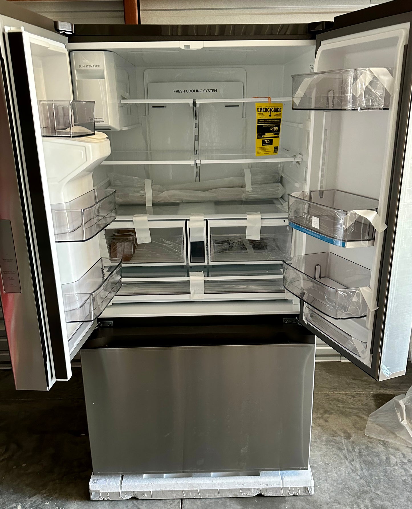 Midea 29.3 cu. ft. French Door Bottom Freezer in Stainless Steel