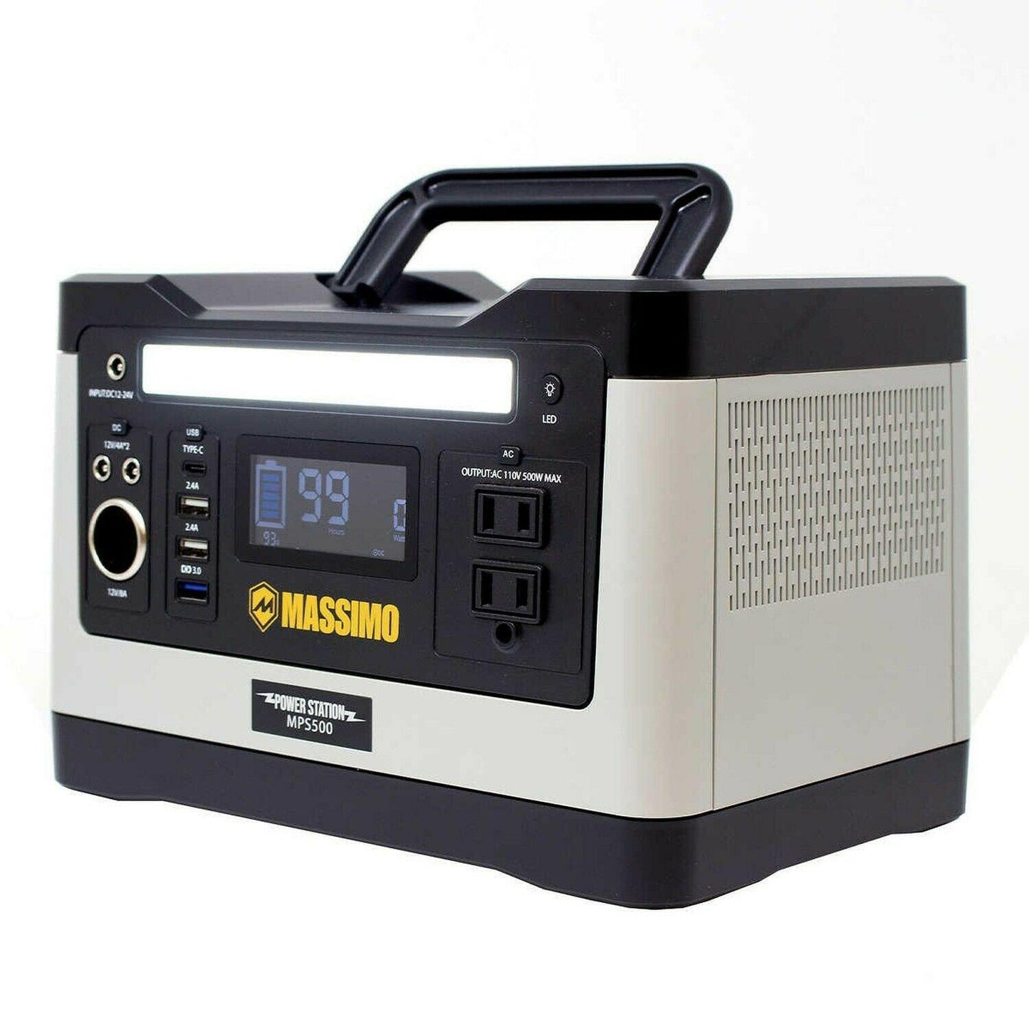 Massimo 500W 12V Portable Lithium Battery Power Station