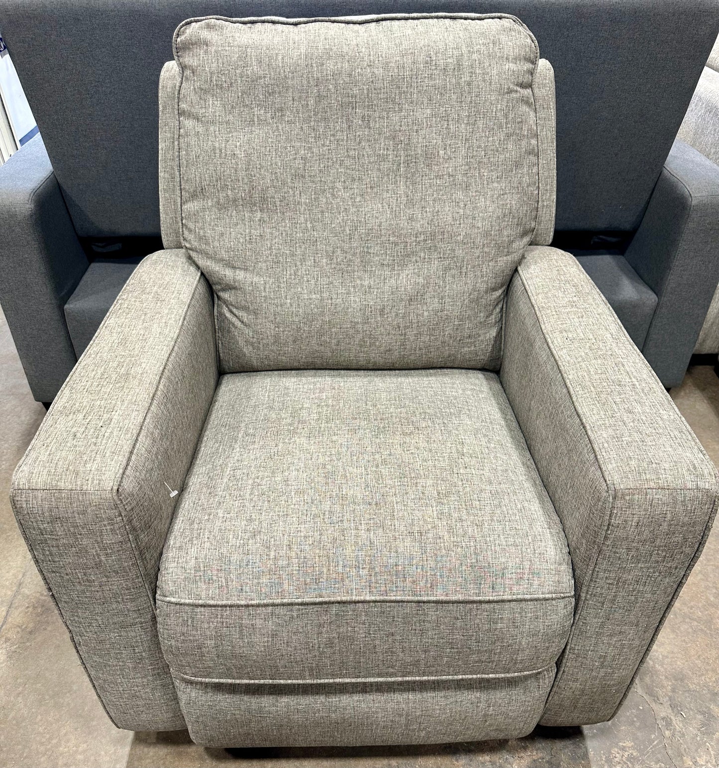 True Innovations Gray Fabric Swivel Glider Recliner