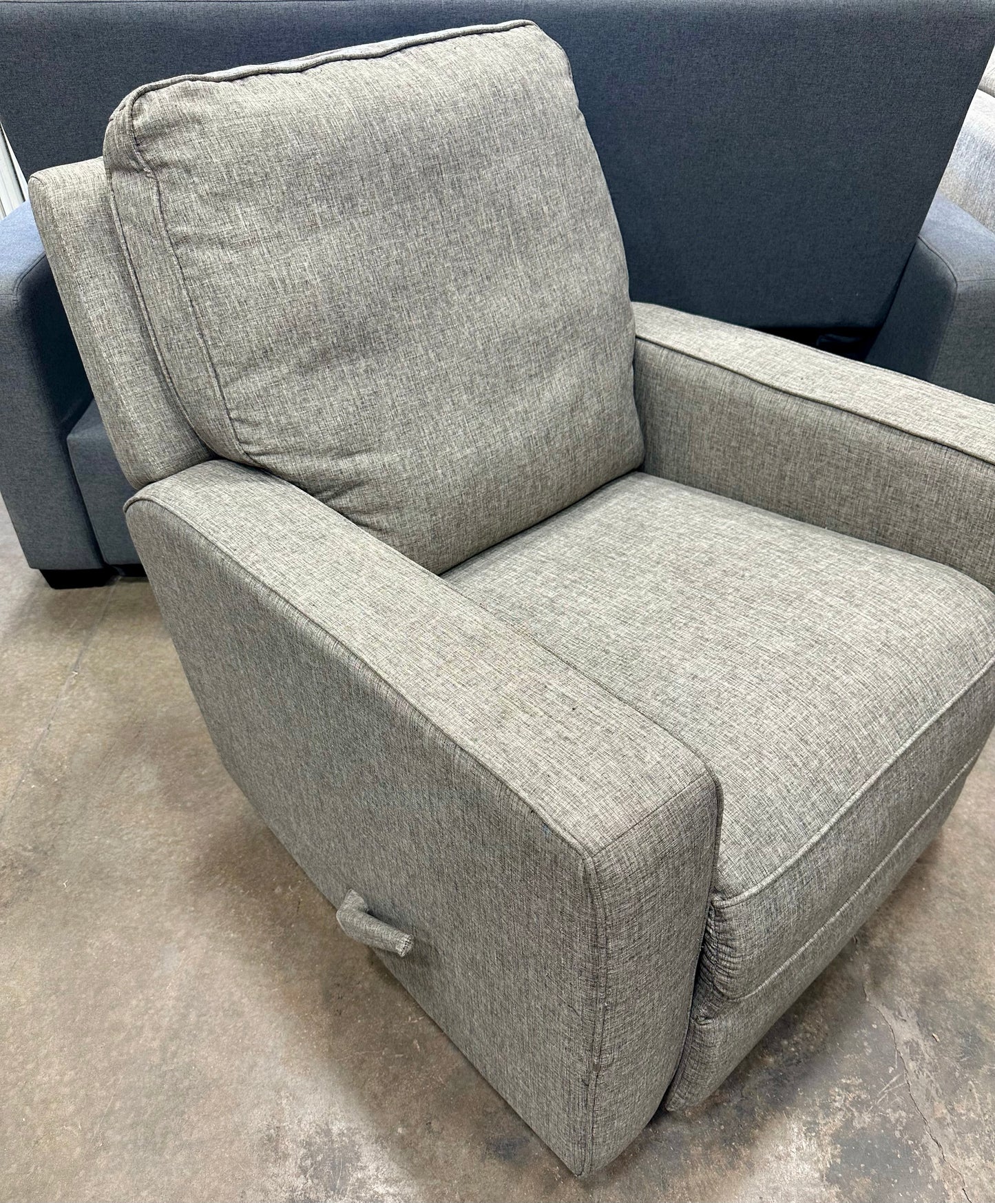 True Innovations Gray Fabric Swivel Glider Recliner