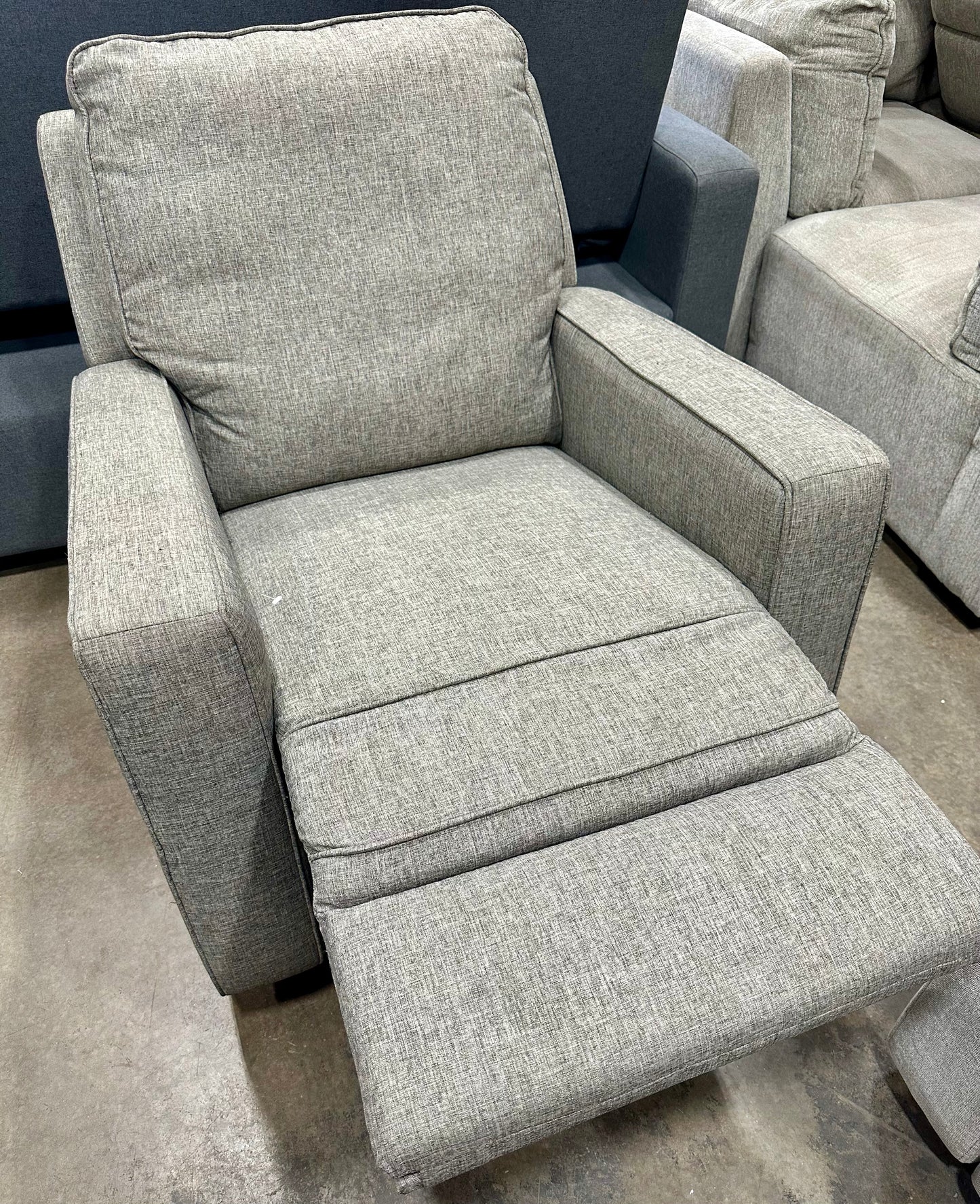 True Innovations Gray Fabric Swivel Glider Recliner