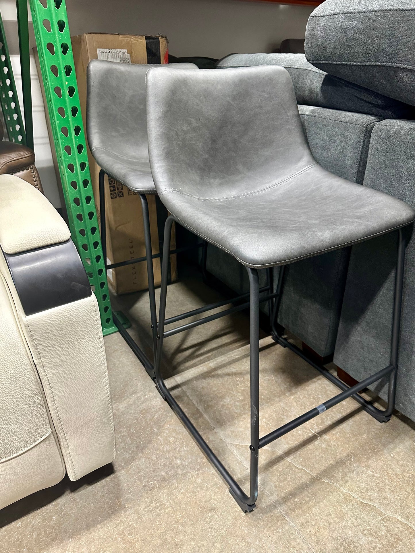 Kai 24” Barstool, 2-pack - Gray